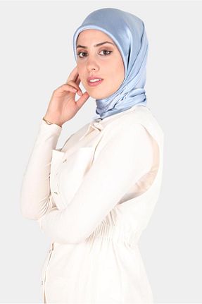 روسری سرمه ای پلی استر Alvina - کد 805942615