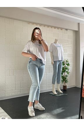 شلوار جین آبی زنانه پاچه تنگ Sumen Butik - کد 871955098