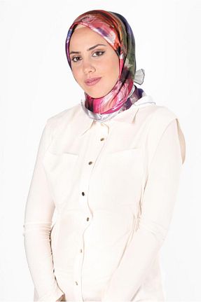 روسری بنفش پلی استر Alvina - کد 807517235