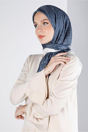 روسری آبی پلی استر Alvina - کد 802009200