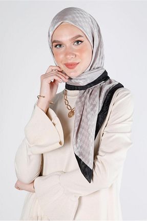 روسری بژ پلی استر Alvina - کد 802009189