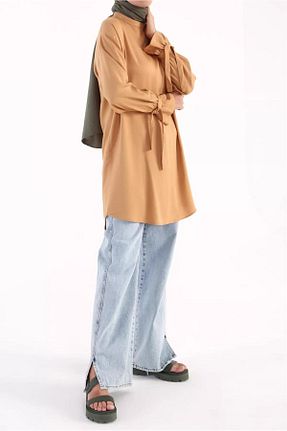 تونیک حجاب نارنجی زنانه ویسکون TRENDTESETTÜR - کد 248081076