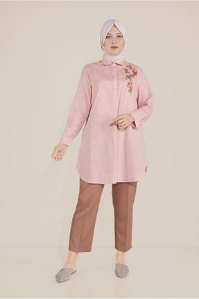 تونیک حجاب قرمز زنانه پنبه ای TRENDTESETTÜR - کد 299551397