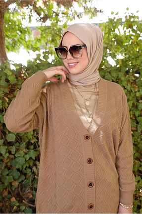 کت حجاب قهوه ای زنانه رگولار TRENDTESETTÜR - کد 364412382
