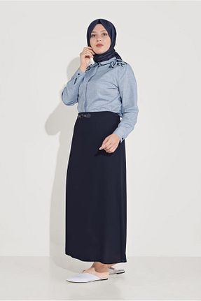بلوز حجاب آبی زنانه پنبه ای TRENDTESETTÜR - کد 809953150