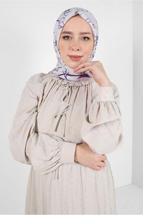 روسری بژ پلی استر Alvina - کد 817772005