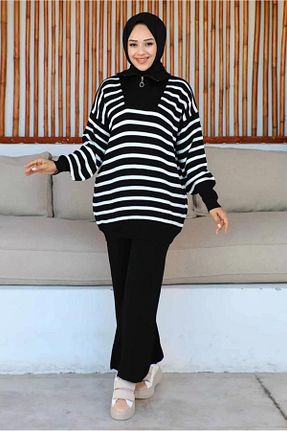 ست بالاتنه و پائین تنه حجاب مشکی زنانه رگولار TRENDTESETTÜR - کد 792441179