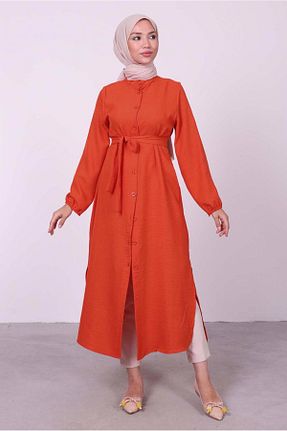 تونیک حجاب نارنجی زنانه مخلوط ویسکون TRENDTESETTÜR - کد 746507096