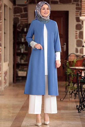 کت حجاب آبی زنانه رگولار TRENDTESETTÜR - کد 819501913