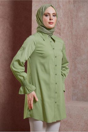 تونیک حجاب سبز زنانه پلی استر TRENDTESETTÜR - کد 820146424