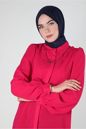 بلوز حجاب صورتی زنانه رگولار TRENDTESETTÜR - کد 841178026