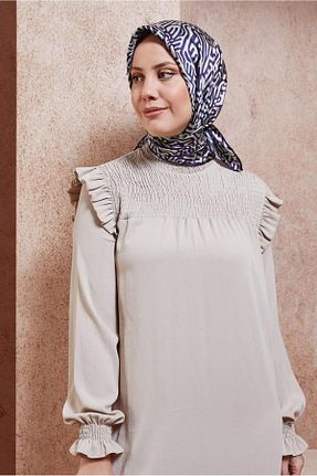 روسری سرمه ای پلی استر Alvina - کد 844017400