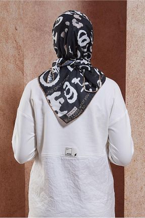 روسری بژ پلی استر Alvina - کد 839575796