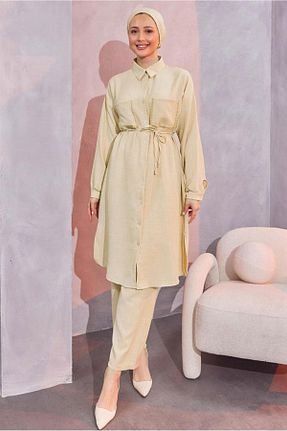 ست بالاتنه و پائین تنه حجاب بژ زنانه رگولار TRENDTESETTÜR - کد 830451442