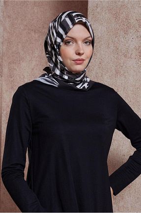 روسری مشکی پلی استر Alvina - کد 830156833