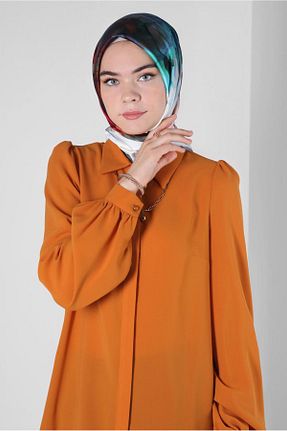 بلوز حجاب نارنجی زنانه رگولار TRENDTESETTÜR - کد 841178461