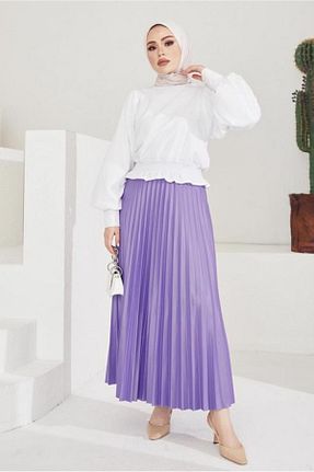دامن حجاب بنفش زنانه رگولار TRENDTESETTÜR - کد 809213298