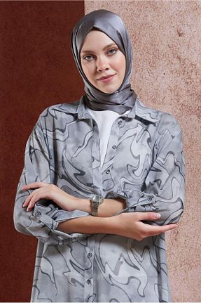 شال طوسی زنانه پلی استر Alvina - کد 855461507