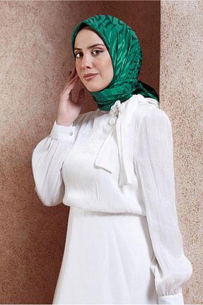روسری سبز پلی استر Alvina - کد 857789361