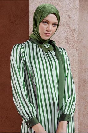شال خاکی زنانه پلی استر Alvina - کد 855461548