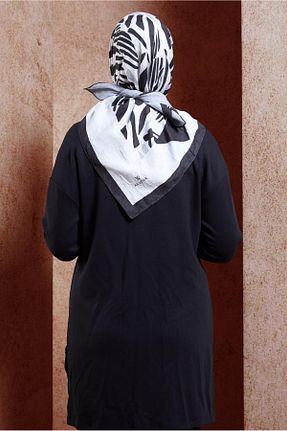 روسری مشکی پلی استر Alvina - کد 857591358