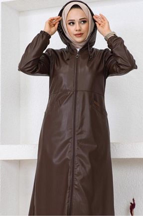 ترنچکت حجاب قهوه ای زنانه پنبه پلی استر TRENDTESETTÜR - کد 855675408