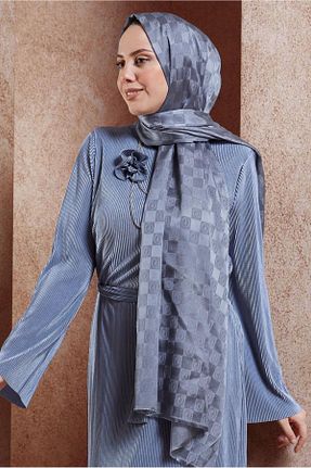 شال طوسی زنانه پلی استر Alvina - کد 857789293