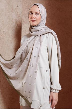 شال قهوه ای زنانه پلی استر Alvina - کد 859132295