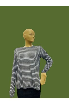 پلیور طوسی زنانه رگولار ÖzOksijen - کد 872038224
