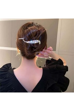 گیره سر طوسی زنانه سنگ کریستال So Much Accesories - کد 385032555