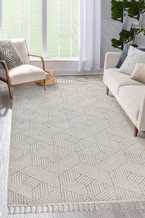 فرش بژ آنتی آلرژی SİMEREV HALI HOME CONSEPT - کد 867302093