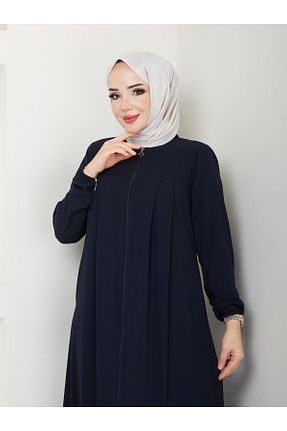 کلاه و ابایا سرمه ای زنانه بافتنی MODA - کد 860109458