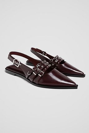کفش کژوال زرشکی زنانه پلی اورتان Stradivarius - کد 872905400