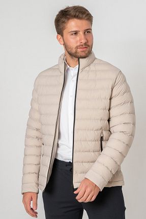 پالتو پشمی بژ مردانه اسلیم White Stone - کد 364535730