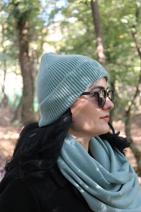 کلاه پشمی سبز زنانه اکریلیک MODA - کد 872095748