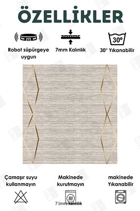 فرش آشپزخانه قهوه ای پلی استر Bir Aksesuar - کد 806450946