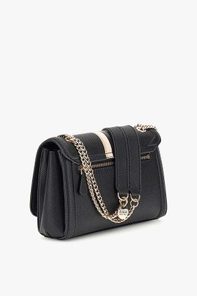 کیف دوشی مشکی زنانه پلی اورتان Guess - کد 872133296