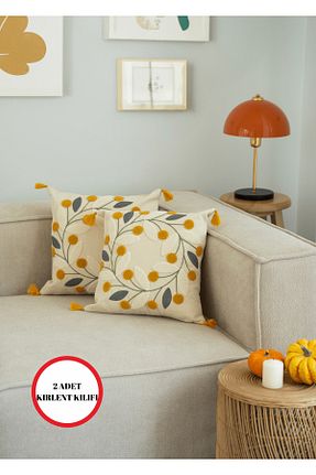 کوسن و روکش کوسن بژ پنبه ای Destiva Home - کد 871669958