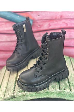 بوت / نیم بوت مشکی بچه گانه چرم مصنوعی Surpie Shoes - کد 371491697
