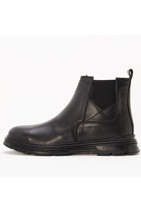 بوت / نیم بوت مشکی مردانه چرم خالص Gusse - کد 776848771