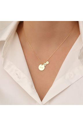 گردنبند نقره زرد زنانه 925 عیار Eski Kuyumculuk - کد 778087860
