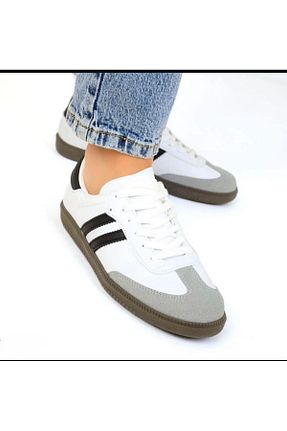 کفش اسنیکر سفید زنانه بند دار Big Sole Step - کد 872146987