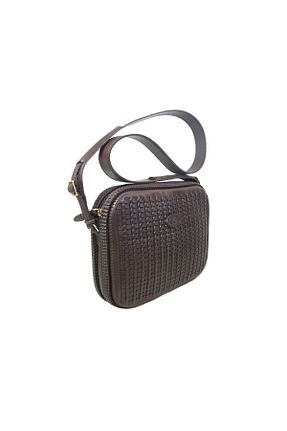 کیف پستچی قهوه ای زنانه چرم خالص Gön - کد 872147578