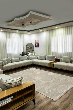 فرش قهوه ای قابل شستشو Cool Halı - کد 465554252