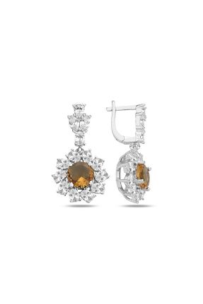 گوشواره نقره رنگی زنانه 925 عیار silverbox - کد 872147702