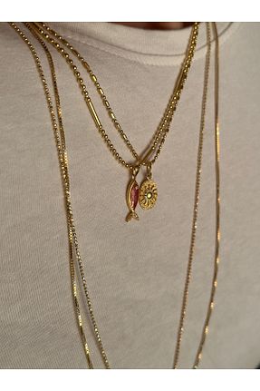 گردنبند نقره زرد زنانه 925 عیار Sade Accessory - کد 872150658