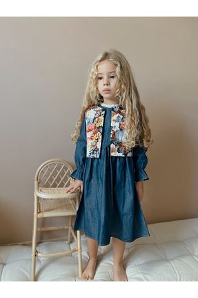 ست بالاتنه و پائین تنه آبی بچه گانه جین le petit sole - کد 872282204