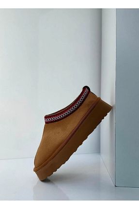 بوت / نیم بوت قهوه ای زنانه چرم مصنوعی Aytek - کد 872285711
