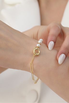 دستبند نقره طلائی زنانه 925 عیار Nox Jewelry - کد 823977815