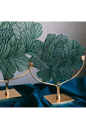 اجسام تزئینی و بیبلو سبز شیشه Decorium - کد 864706338